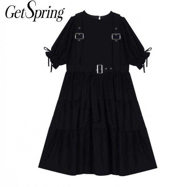 getspring women dress short sleeve black es loose leisure long retro strap ladies summer es arrival 210601, Black;gray
getspring women dress short sleeve black es loose leisure long retro strap ladies summer es arrival 210601, Black;gray