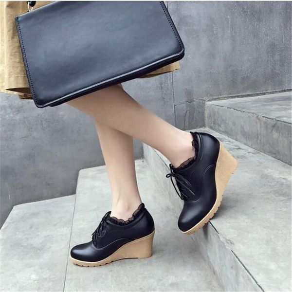 retro wedge high heels shoes women round toe ruffles sweet ladies office casual comfortable pumps black white beige 2021 dress
retro wedge high heels shoes women round toe ruffles sweet ladies office casual comfortable pumps black white beige 2021 dress
