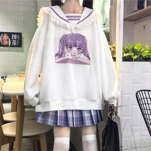 women's hoodies & sweatshirts women harajuku kawaii soft girl anime sweatshirt japanese lace sailor collar long sleeve hoodie autumn a, Black
women's hoodies & sweatshirts women harajuku kawaii soft girl anime sweatshirt japanese lace sailor collar long sleeve hoodie autumn a, Black