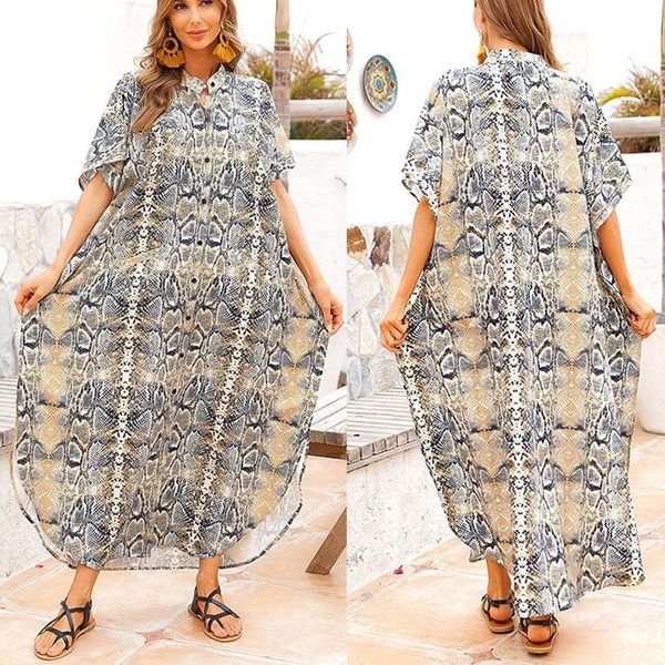 women's swimwear cover-ups summer kaftan beach print snakeskin swimsuit cover up plus size sarong bathing suit plage robe femme long dr, White;black
women's swimwear cover-ups summer kaftan beach print snakeskin swimsuit cover up plus size sarong bathing suit plage robe femme long dr, White;black
