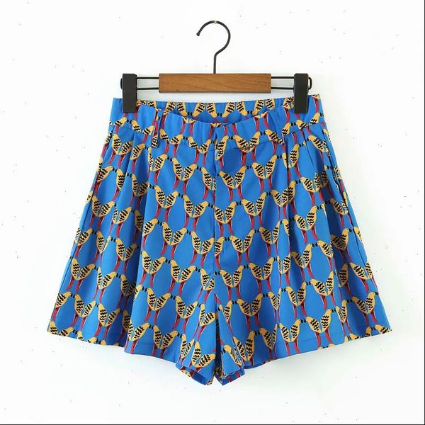 casual beach style wild women shorts bird print za blue summer chic lady fashion high waist zipper loose short pants, White;black
casual beach style wild women shorts bird print za blue summer chic lady fashion high waist zipper loose short pants, White;black