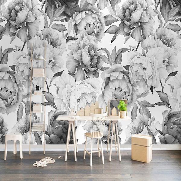 wallpapers custom mural wallpaper 3d black and white peony flower wall painting living room sofa tv background home decor paper
wallpapers custom mural wallpaper 3d black and white peony flower wall painting living room sofa tv background home decor paper