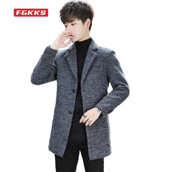 men's wool & blends fgkks 2021 woolen coat autumn and winter men's korean version of the trendy men short snowflake, Black
men's wool & blends fgkks 2021 woolen coat autumn and winter men's korean version of the trendy men short snowflake, Black