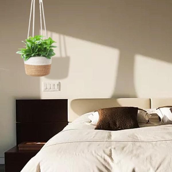 planters & pots garden plant hangers rope hanging planter woven basket decorative flower pot holder for home decor
planters & pots garden plant hangers rope hanging planter woven basket decorative flower pot holder for home decor