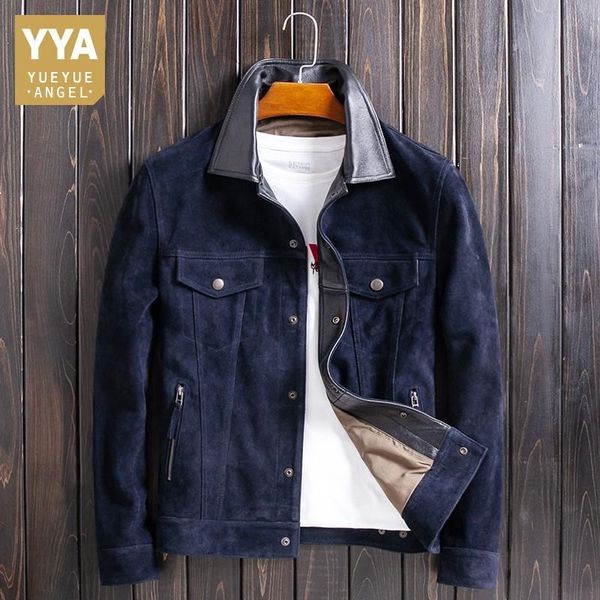 men's jackets spring autumn nubuck cowhide slim fit mens short long sleeve single breasted genuine leather motorcycle plus size coats, Black;brown
men's jackets spring autumn nubuck cowhide slim fit mens short long sleeve single breasted genuine leather motorcycle plus size coats, Black;brown