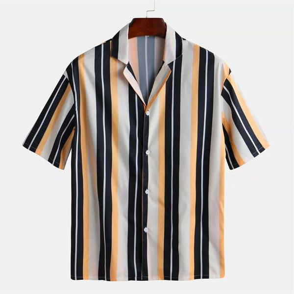 men's casual shirts fashion loose men short sleeve summer thin shirt streetwear stripe printing male for korean clothing #t1g, White;black
men's casual shirts fashion loose men short sleeve summer thin shirt streetwear stripe printing male for korean clothing #t1g, White;black