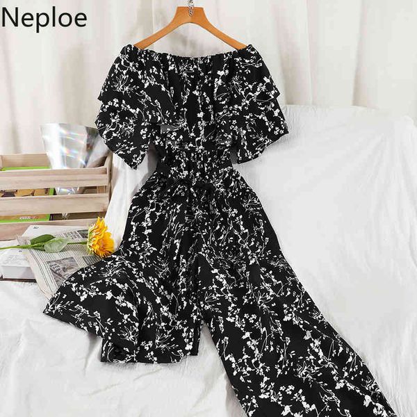 neploe jumpsuit women off shoulder slash neck floral ropa mujer korean temperament high-waist straight wide-leg pants romper 210422, Black;white
neploe jumpsuit women off shoulder slash neck floral ropa mujer korean temperament high-waist straight wide-leg pants romper 210422, Black;white
