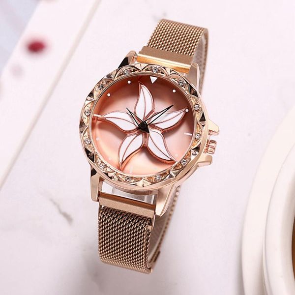 wristwatches the time comes to run iron-absorbing stone mesh strap watch, temperament petal alloy milan decorative watch, Slivery;brown
wristwatches the time comes to run iron-absorbing stone mesh strap watch, temperament petal alloy milan decorative watch, Slivery;brown