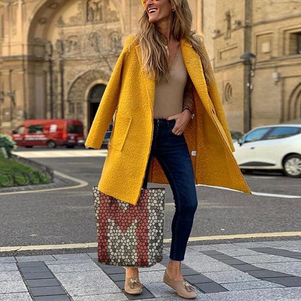 women's wool & blends loose long sleeve plush coat, Black
women's wool & blends loose long sleeve plush coat, Black