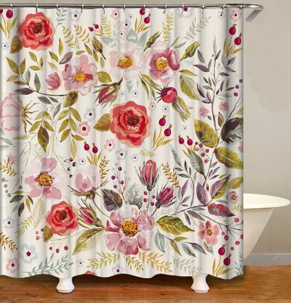 spring summer flowery shower curtain colorful blooming flower bathroom shower curtain with hooks - waterproof fabric bath
spring summer flowery shower curtain colorful blooming flower bathroom shower curtain with hooks - waterproof fabric bath