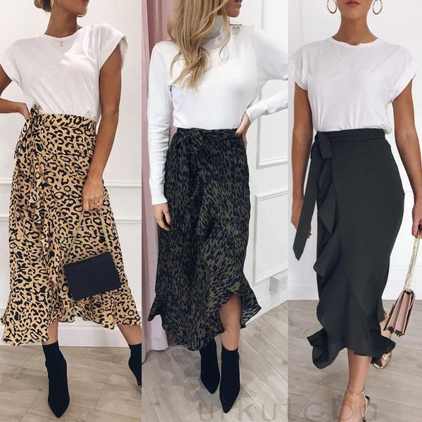 skirts fashion women's high waist leopard print wrap skirt ruffles asymmetric midi clothes, Black
skirts fashion women's high waist leopard print wrap skirt ruffles asymmetric midi clothes, Black