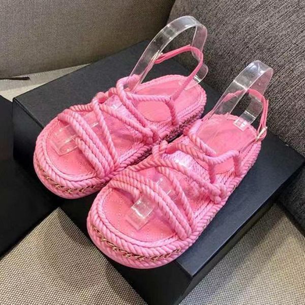 sandals 2021 summer flat arrivals lady thick bottom fisherman's grass weave rope clip toe slippers beach vacation shoes, Black
sandals 2021 summer flat arrivals lady thick bottom fisherman's grass weave rope clip toe slippers beach vacation shoes, Black