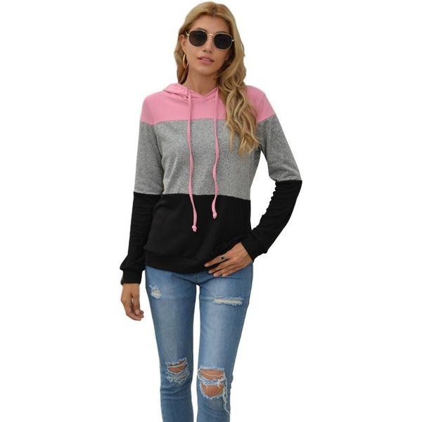 women's hoodies & sweatshirts color block sweatshirt patchwork casual long sleeve drawstring hoodie contrast poleron streetwear korean, Black
women's hoodies & sweatshirts color block sweatshirt patchwork casual long sleeve drawstring hoodie contrast poleron streetwear korean, Black