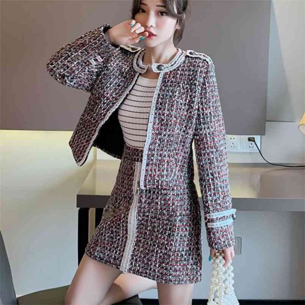 autumn winter plaid skirt suit woolen two piece set women crop tweed jacket coat + mini 2 conjuntos de mujer 210514, White
autumn winter plaid skirt suit woolen two piece set women crop tweed jacket coat + mini 2 conjuntos de mujer 210514, White