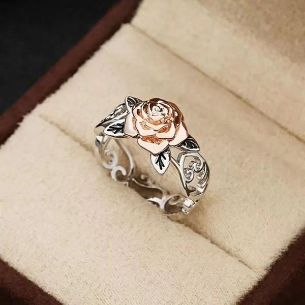wedding rings rose gold flower for women engagement gifts fashion jewelry vintage silver plated color accessories, Slivery;golden
wedding rings rose gold flower for women engagement gifts fashion jewelry vintage silver plated color accessories, Slivery;golden