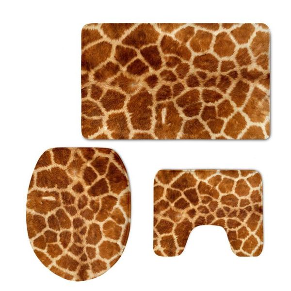 bath accessory set giraffe skin prints toilet mat u-shaped include rug and toiler seat cover 3pcs soft comfortable non-slip sets
bath accessory set giraffe skin prints toilet mat u-shaped include rug and toiler seat cover 3pcs soft comfortable non-slip sets