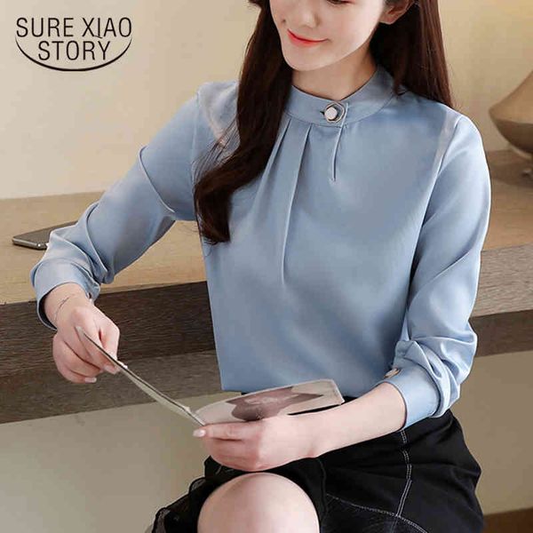 fashion loose silk chiffon shirt spring office lady pullover stand solid blouse women blusas mujer 8270 50 210417, White
fashion loose silk chiffon shirt spring office lady pullover stand solid blouse women blusas mujer 8270 50 210417, White