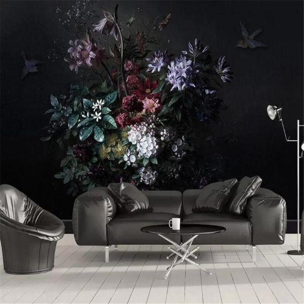wallpapers milofi custom non-woven wallpaper mural nordic simple hand-painted lily flower black bedroom background wall painting
wallpapers milofi custom non-woven wallpaper mural nordic simple hand-painted lily flower black bedroom background wall painting
