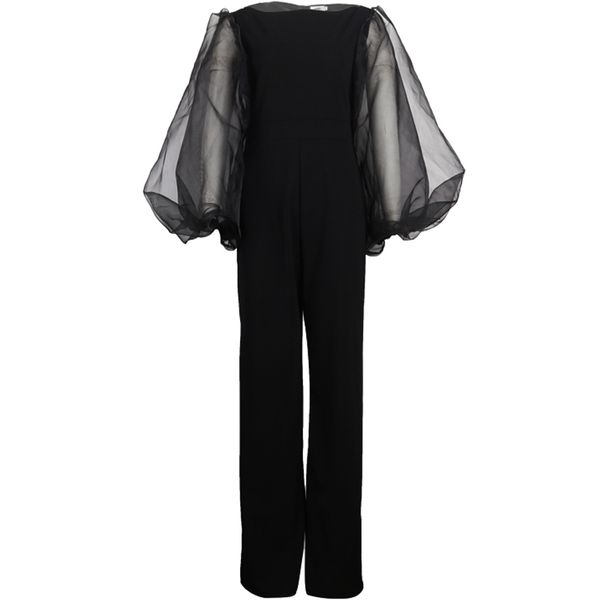 black jumpsuits for women elegant long lantern transparent sleeves fit wide leg party club outfits plus size 210527, Black;white
black jumpsuits for women elegant long lantern transparent sleeves fit wide leg party club outfits plus size 210527, Black;white