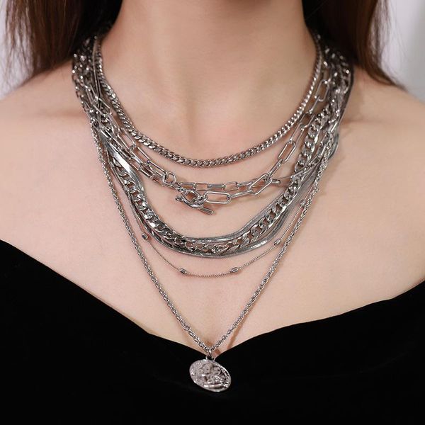 chains metal gold plated multi layer dai tarot card necklace selling for the ins wind network red hip hop decoration party, Silver
chains metal gold plated multi layer dai tarot card necklace selling for the ins wind network red hip hop decoration party, Silver