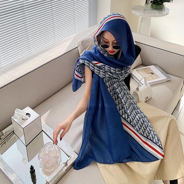 scarves shawl female korean spring and autumn fashion foreign style cotton linen hand scarf sunscreen silk, Blue;gray
scarves shawl female korean spring and autumn fashion foreign style cotton linen hand scarf sunscreen silk, Blue;gray