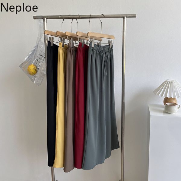 solid ankle pants women fashion korean lace up stretch waist wide leg straight trousers loose casual ol femme 210430, Black;white
solid ankle pants women fashion korean lace up stretch waist wide leg straight trousers loose casual ol femme 210430, Black;white
