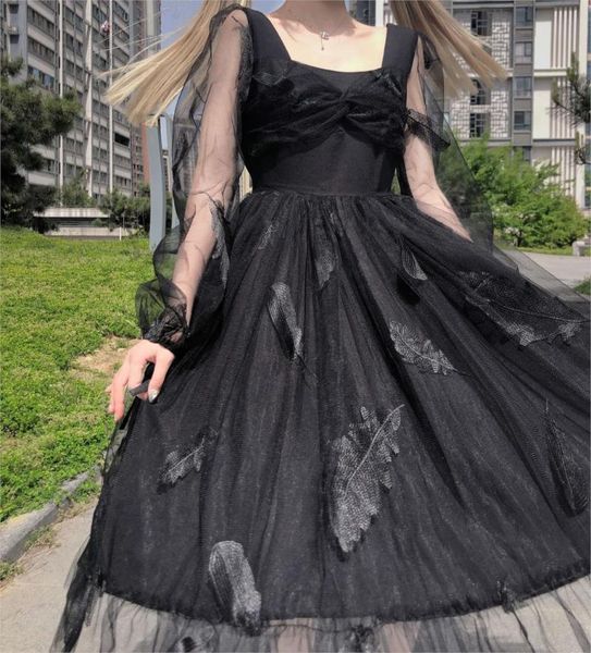 casual dresses herstory kawaii vintage summer dress women elegant lolita black revolve princess puff sleeve fairy, Black;gray
casual dresses herstory kawaii vintage summer dress women elegant lolita black revolve princess puff sleeve fairy, Black;gray