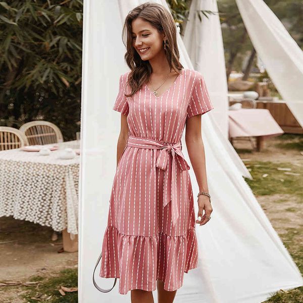 jastie v-neck office ladies stripe midi dress chic boho beach dresses casual short sleeve elegant party dress summer vestidos 210419, White
jastie v-neck office ladies stripe midi dress chic boho beach dresses casual short sleeve elegant party dress summer vestidos 210419, White