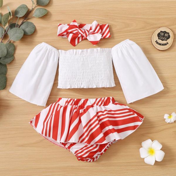clothing sets christmas born baby girl clothes set off shoulder crop stripe ruffle shorts headband xmas outfit 3pcs, White
clothing sets christmas born baby girl clothes set off shoulder crop stripe ruffle shorts headband xmas outfit 3pcs, White