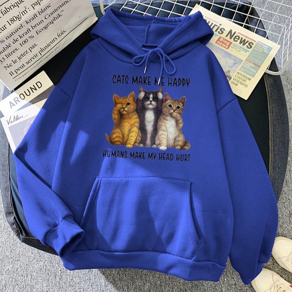 men's hoodies & sweatshirts cat make me happy humans my head hurt male sweatshirt fashion hoodie vintage funny streetwear fleece tracks, Black
men's hoodies & sweatshirts cat make me happy humans my head hurt male sweatshirt fashion hoodie vintage funny streetwear fleece tracks, Black