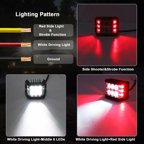 working light lamp work pods side shooter strobe truck w/ mounting bracket waterproof 10-30 v dc
working light lamp work pods side shooter strobe truck w/ mounting bracket waterproof 10-30 v dc