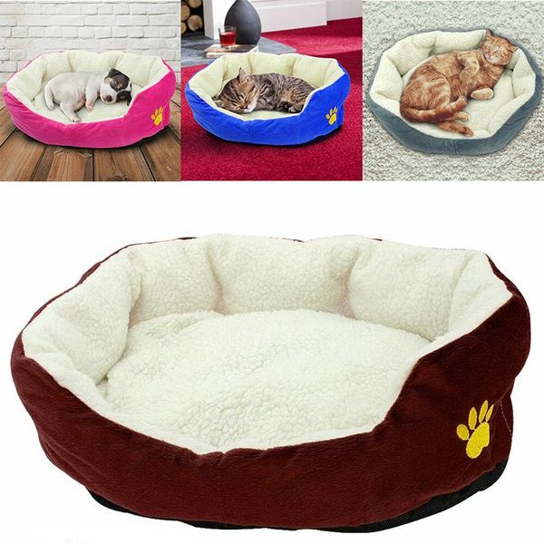 cat beds & furniture washable cushion pet basket bed dog soft with fleece lining warm deluxe