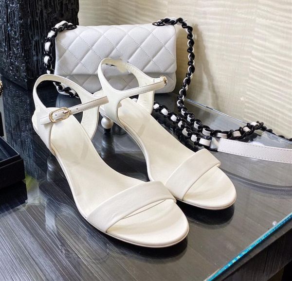 pearl sandal women's summer 2021 leather korean version all-around fashion simple medium heel open-toe shoes for women soft sandals, Black
pearl sandal women's summer 2021 leather korean version all-around fashion simple medium heel open-toe shoes for women soft sandals, Black