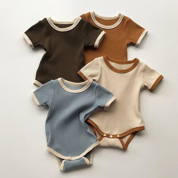 rompers born baby's girls boys shorts sleeve contrast color romper elastic knitted one piece bodysuits summer jumpsuits 6m-4t, Blue
rompers born baby's girls boys shorts sleeve contrast color romper elastic knitted one piece bodysuits summer jumpsuits 6m-4t, Blue