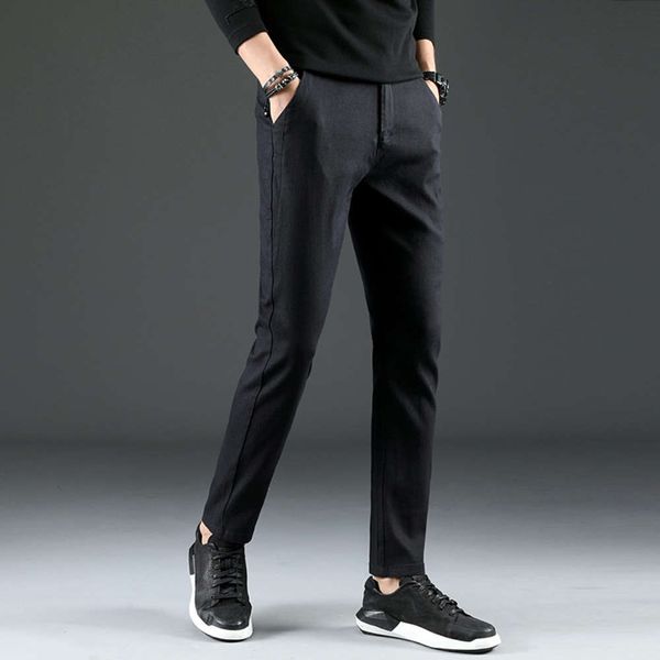 casual pants autumn version chao brand slim fit tube flat cotton clothing in spring, Black
casual pants autumn version chao brand slim fit tube flat cotton clothing in spring, Black
