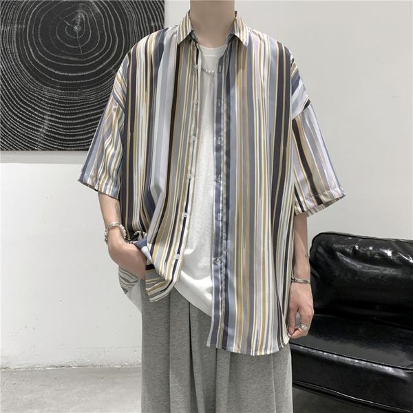 men's casual shirts vertical pattern short-sleeved shirt half-sleeved 's summer hawaiian beach men cotton turn- down collar stripe, White;black
men's casual shirts vertical pattern short-sleeved shirt half-sleeved 's summer hawaiian beach men cotton turn- down collar stripe, White;black