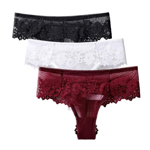 women's panties solid color 3pc low-waist hollow out print underwear lace lingerie temptation thong black red white 21818, Black;pink
women's panties solid color 3pc low-waist hollow out print underwear lace lingerie temptation thong black red white 21818, Black;pink