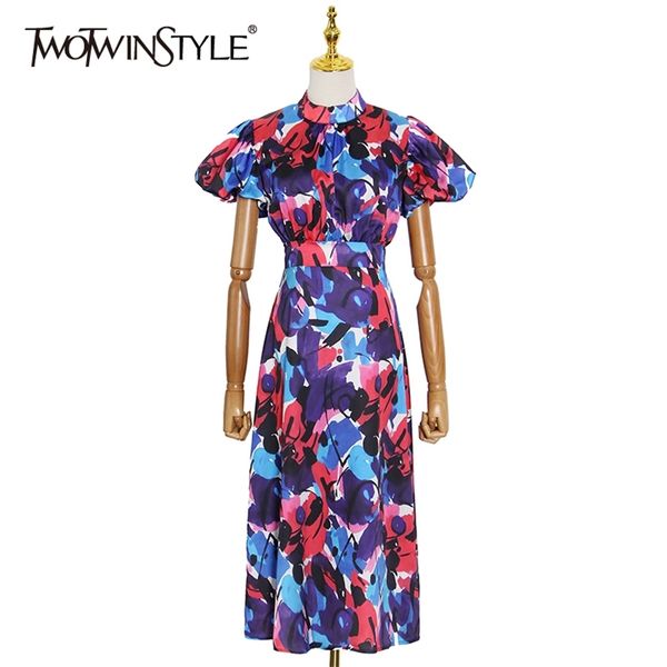 print summer hit color dress for women stand collar puff sleeve high waist backless midi dresses female fashion 210520, Black;gray
print summer hit color dress for women stand collar puff sleeve high waist backless midi dresses female fashion 210520, Black;gray