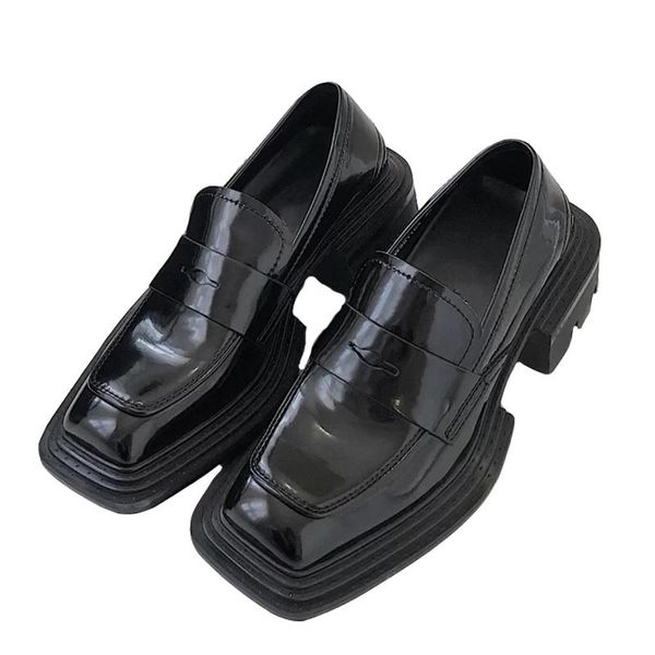 dress shoes small leather women british style square toe thick heel black single novelty platform retro casual loafers
dress shoes small leather women british style square toe thick heel black single novelty platform retro casual loafers