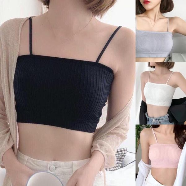 camisoles & tanks girl sling sleeveless padded bandeau crop tube vest strappy underwear fashion collocation comfortable soft bra for wom, Black;white
camisoles & tanks girl sling sleeveless padded bandeau crop tube vest strappy underwear fashion collocation comfortable soft bra for wom, Black;white