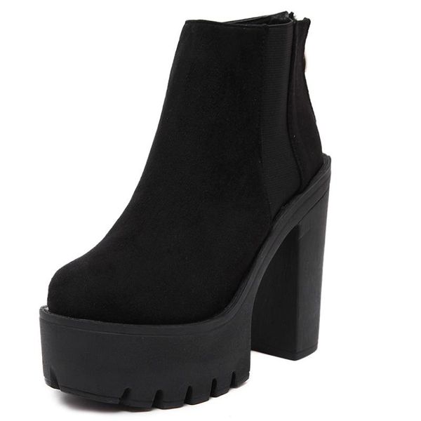 boots fashion black ankle for women thick heels spring autumn flock platform shoes high zipper ladies
boots fashion black ankle for women thick heels spring autumn flock platform shoes high zipper ladies