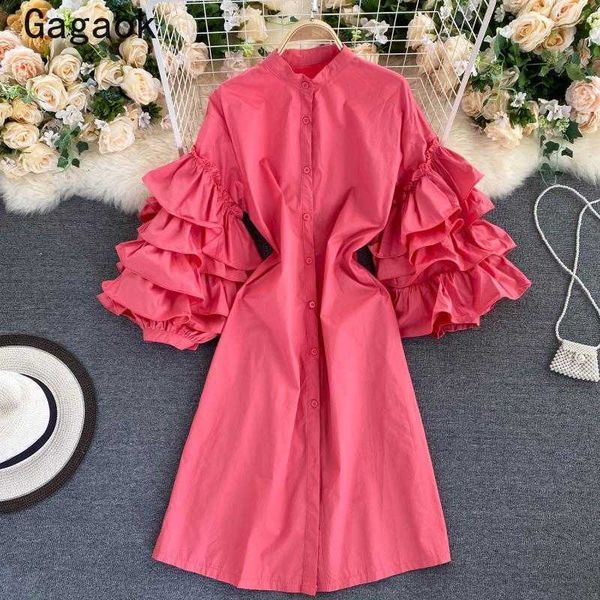 dresses women spring autumn solid a-line high street butterfly sleeve midi fashion wild vestidos 210531, Black;gray
dresses women spring autumn solid a-line high street butterfly sleeve midi fashion wild vestidos 210531, Black;gray
