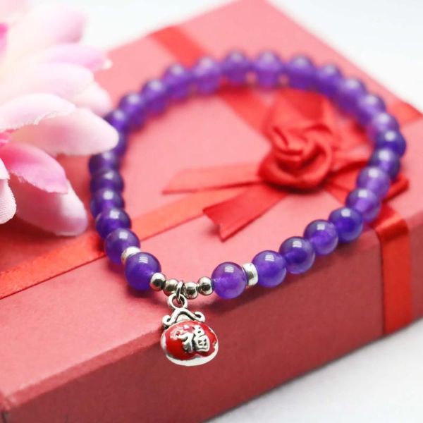 charm bracelets 6mm purple crystal beads natural stone bracelet hand chain for women girls pendant tibet silver lucky bag jewelry, Golden;silver
charm bracelets 6mm purple crystal beads natural stone bracelet hand chain for women girls pendant tibet silver lucky bag jewelry, Golden;silver