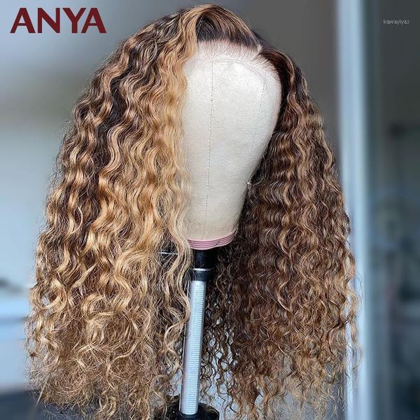 anya honey highlights curly 13x4 transparent lace front pre plucked wig malaysia virgin human hair wigs 30inch for black women1, Black;brown
anya honey highlights curly 13x4 transparent lace front pre plucked wig malaysia virgin human hair wigs 30inch for black women1, Black;brown