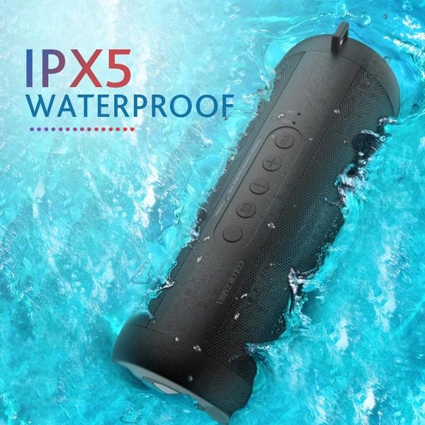 

outdoor speakers t2 bluetooth music bass speaker waterproof portable led wireless column loudspeaker support tf card fm radio aux input