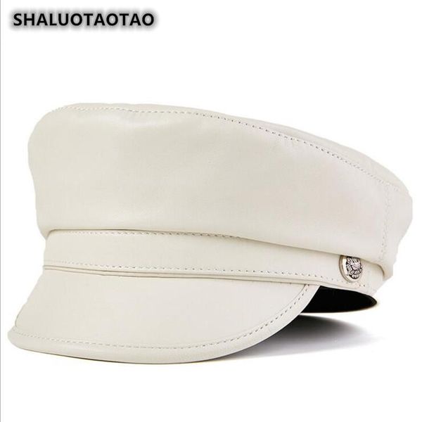 autumn winter fashion cowhide sheepskin military hats genuine leather hat for men's women's trend brands flat cap wide brim, Blue;gray
autumn winter fashion cowhide sheepskin military hats genuine leather hat for men's women's trend brands flat cap wide brim, Blue;gray
