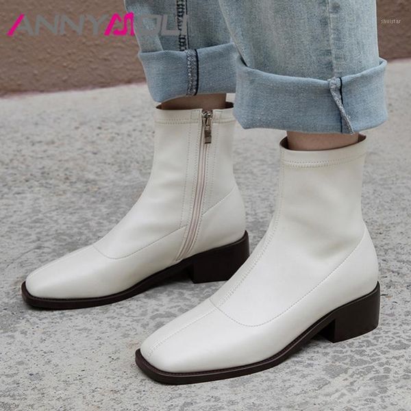boots annymoli med heel woman thick ankle square toe short zip female shoes autumn winter white large size 431, Black
boots annymoli med heel woman thick ankle square toe short zip female shoes autumn winter white large size 431, Black