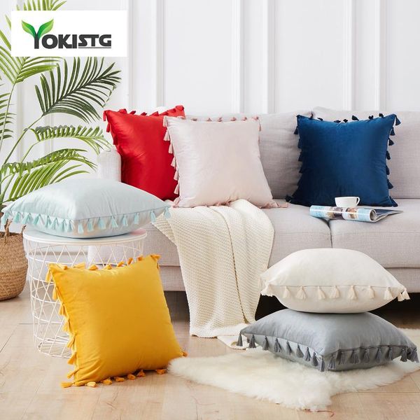 cushion/decorative pillow yokistg soft solid velvet throws pillowcases decoration cushions covers square with tassel for sofa bed car home t
cushion/decorative pillow yokistg soft solid velvet throws pillowcases decoration cushions covers square with tassel for sofa bed car home t
