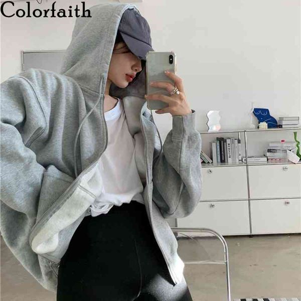 colorfaith new autumn winter women sweatshirt pockets zip up hoodie fashionable oversize itself wild female ss99433 210413, Black
colorfaith new autumn winter women sweatshirt pockets zip up hoodie fashionable oversize itself wild female ss99433 210413, Black