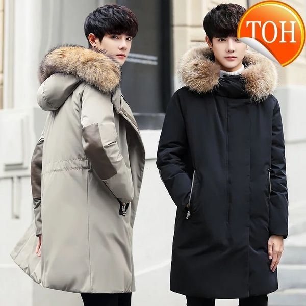 down jacket men casual warm winter outwear with big fur hood windproof 90% white duck thick coat male jk-786, Black
down jacket men casual warm winter outwear with big fur hood windproof 90% white duck thick coat male jk-786, Black